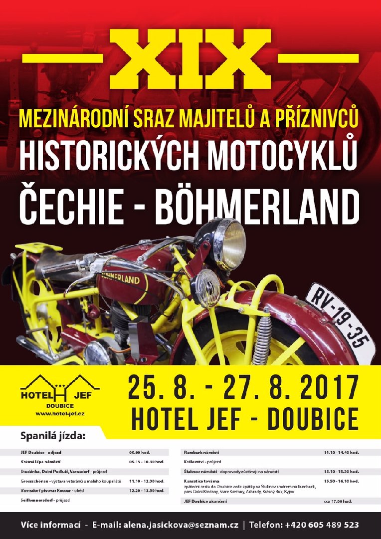 19. mezinárodní sraz majitelů a příznivců historických motocyklů Čechie-Böhmerland